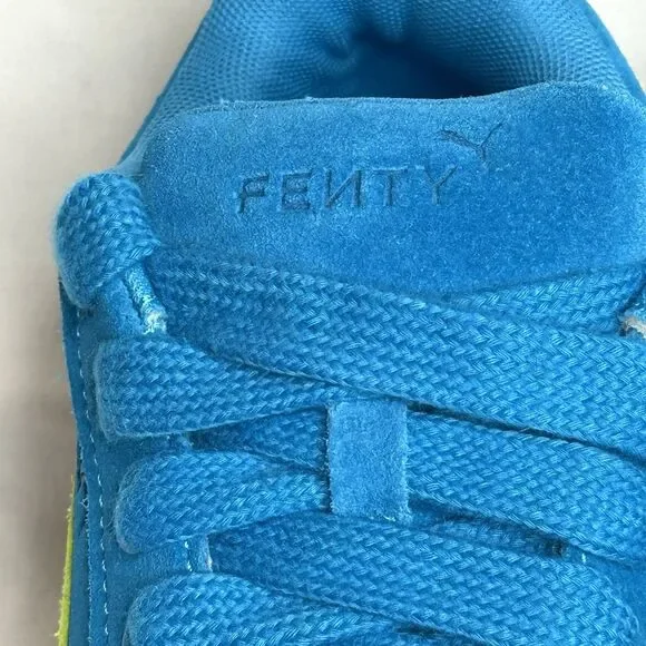 PUMA Fenty x Creeper Phatty Kids Sneakers Sz 1.5Y Blue Suede Casual Unisex Shoes - Picture 4 of 9